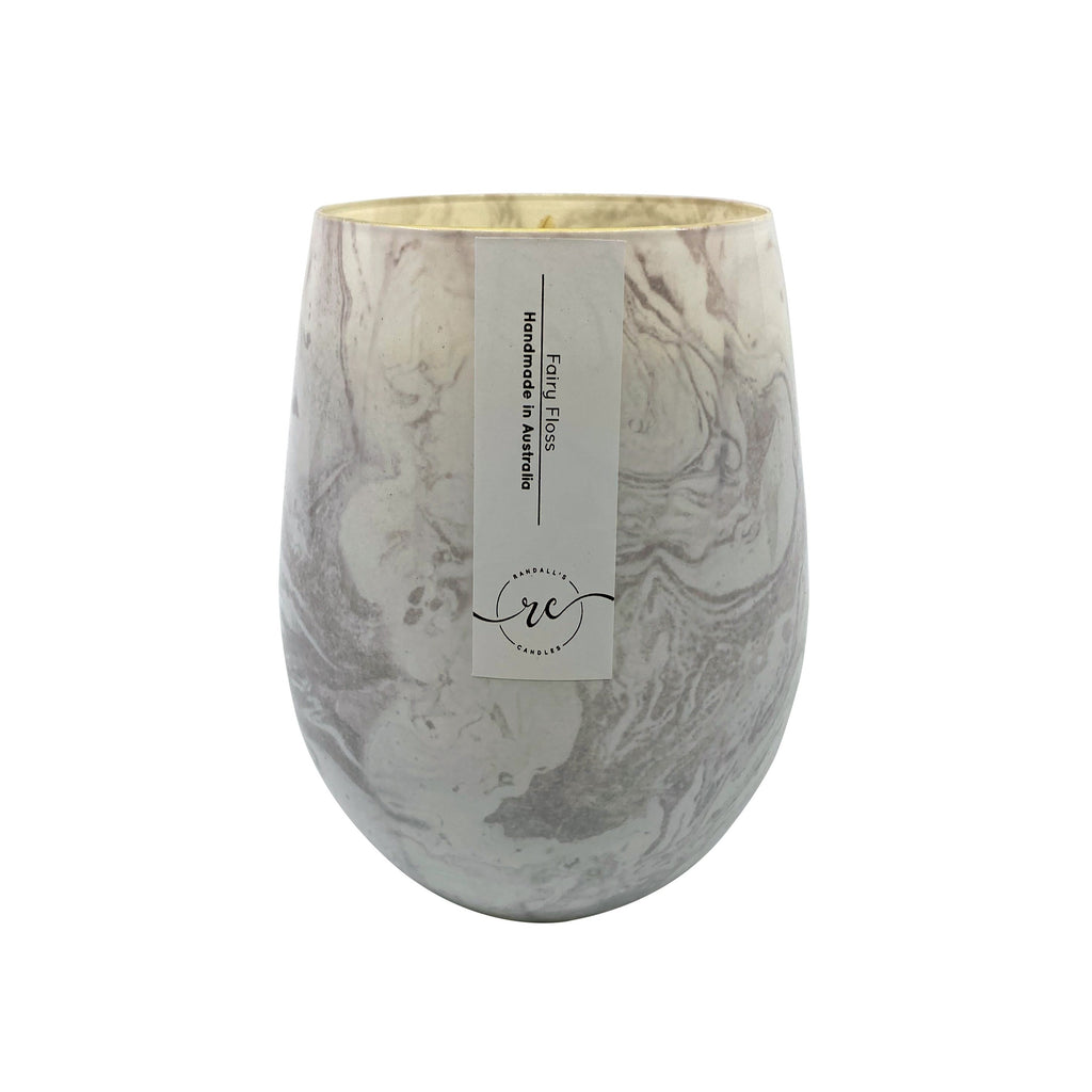 Marble White Candle Jar