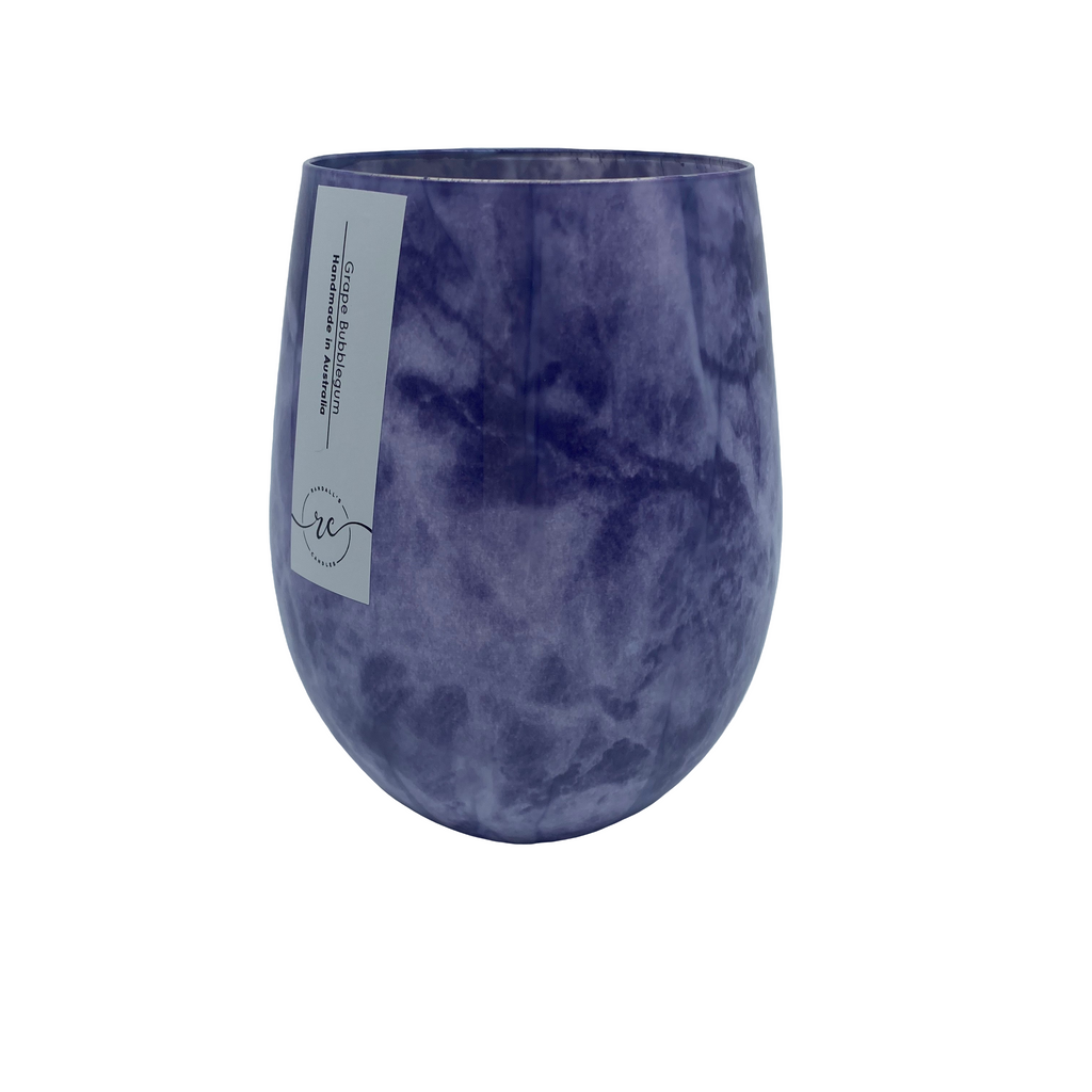 Purple Marble Soy Candle