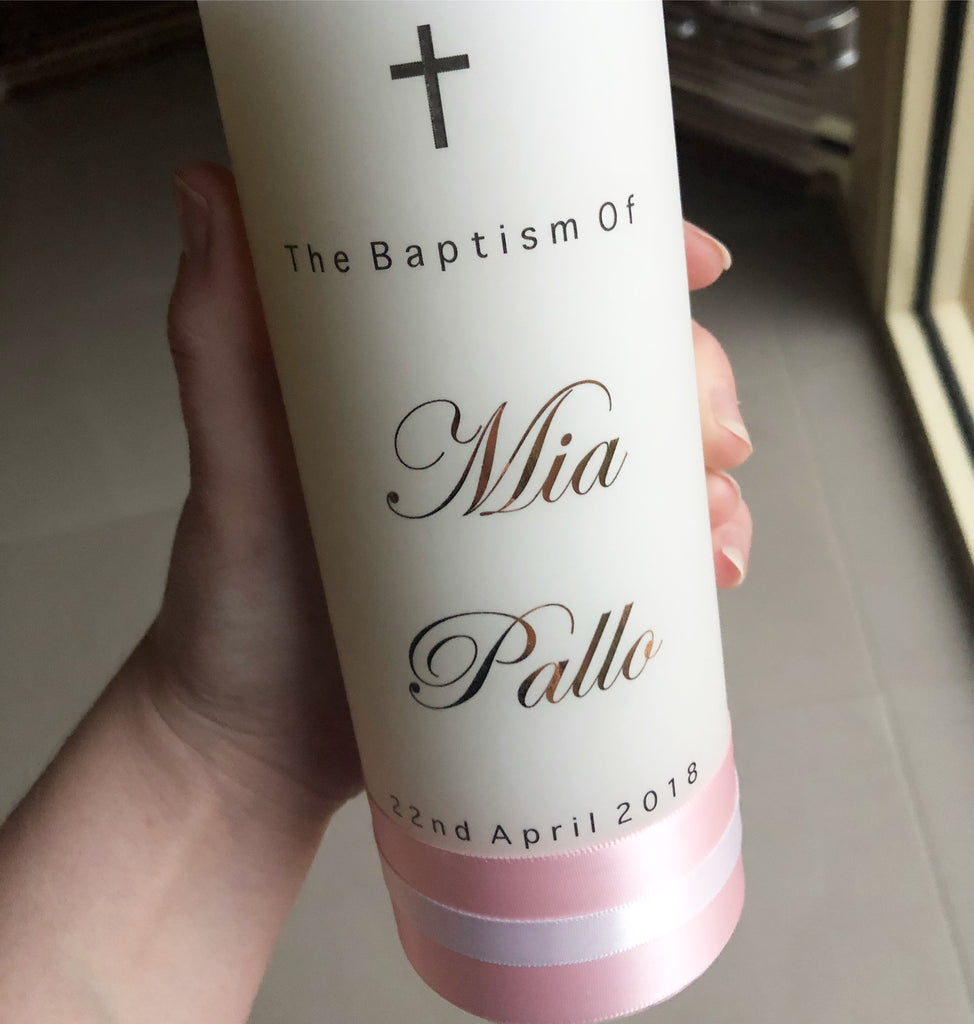 Girl Baptism Candle