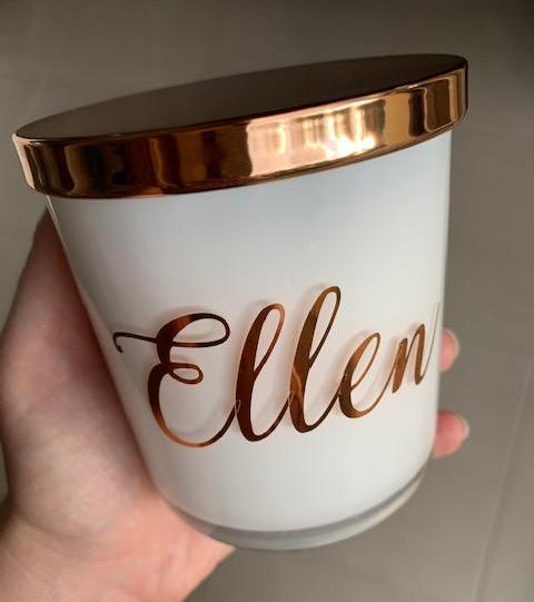 Personalised Rose Gold Candle